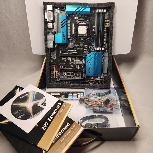 ASRock Z97 Extreme6 Socket 1150 Motherboard combo Intel i7 DDR3 32GB Ram Stealth - Picture 3 of 12